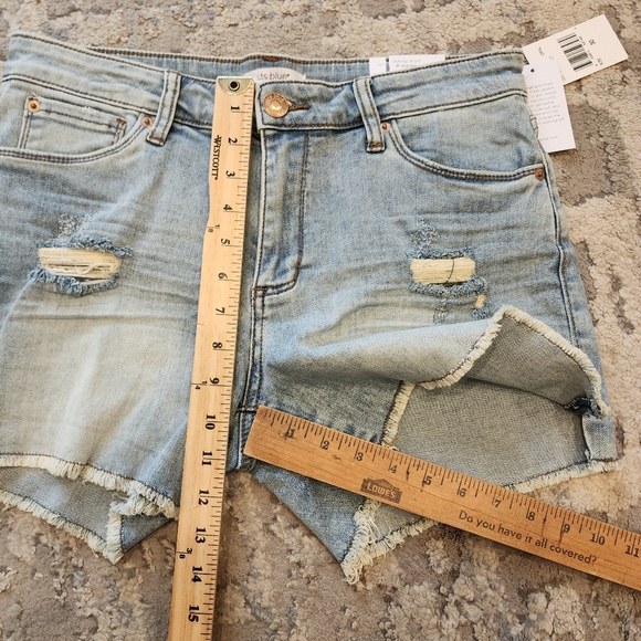 NWT STS Blue Aubrey lightwash distressed stretch denim shorts. Size 30 (10) - Picture 13 of 16